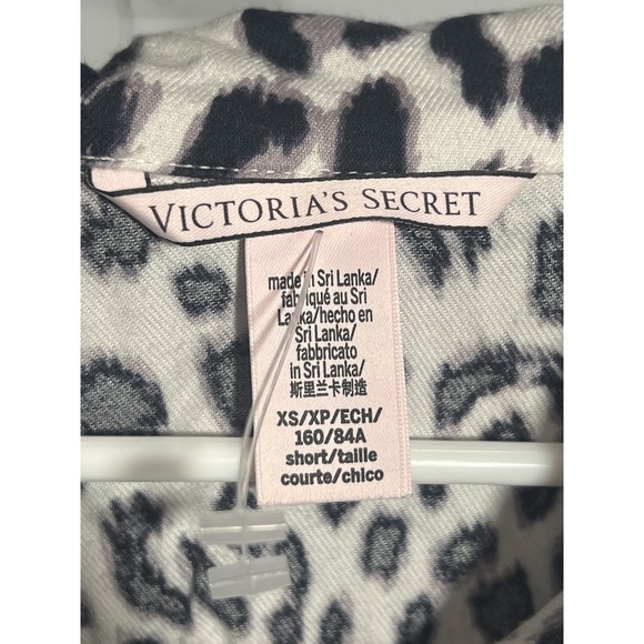 Victoria's Secret Women's XS Leopard Print Button-Up Pajama Sleep Shirt Top - Picture 4 of 7
